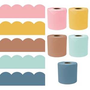Carson Dellosa Education 65' Modern Boho 5 Pack Rolled Bulletin Board Border Set (5 rolled borders) - 1 of 4