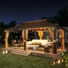 Erommy Hardtop Gazebo with Galvanized Steel Double Roof - 3 of 4