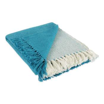 50"x60" Four Square Woven Throw Blanket with Fringe - Design Imports