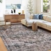 Living Room Rug Vintage  Washable Rug Non Slip Distressed Floor Cover Low Pile Ultra-Soft Carpet for Bedroom Office - 3 of 4