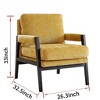 Homy Casa Modern Accent Chair with Soft Chenille Upholstery and Solid Wood Frame - 3 of 4
