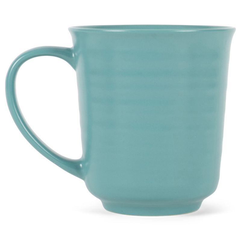 Elanze Designs Turquoise Matte Glaze Finish 17 ounce Stoneware Coffee Cup Mugs Set of 4, 2 of 6