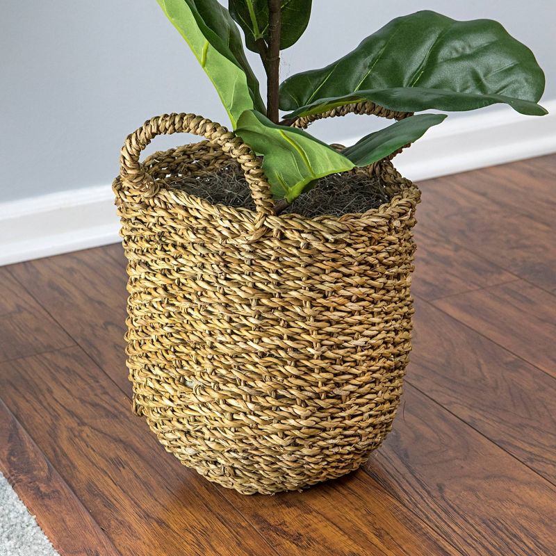 36&#34; x 18&#34; Artificial Fiddle Leaf Fig Plant in Basket - LCG Florals, 6 of 12