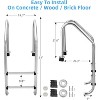 2/3/4/5 Step Inground Pool Ladder – 304 Stainless Steel Swimming Pool Steps with Non-Slip Treads, Heavy-Duty Ladde - 2 of 4