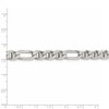 Black Bow Jewelry Mens 7.75mm Sterling Silver Solid Figaro Anchor Chain Bracelet - image 4 of 4