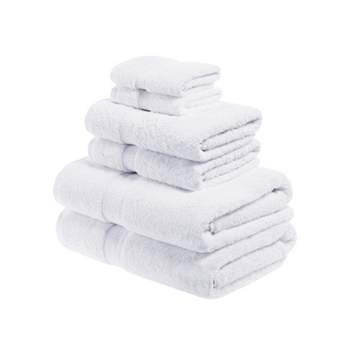 Cotton Craft Ultra Soft 6 Piece Towel Set Burgundy, Luxurious 100% Ringspun Cotton, Heavy Weight & Absorbent, Rayon Trim - 2 Oversized L
