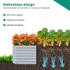 BestMassage Raised Garden Bed 12in H Outdoor Planter Raised Bed with Galvanized Metal, Silver - 3 of 4