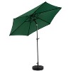 KTMBDW 9' Round Steel Market Umbrella, Outdoor Table Umbrella, Crank Lift, Auto Tilt, for Deck, Backyard, Pool (Base Not Included) - 2 of 4