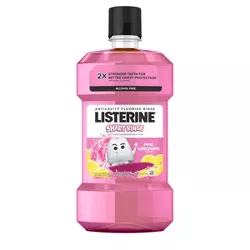 Listerine Smart Rinse Kids Fluoride Mouthwash Pink Lemonade - 500ml