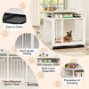 43 Inch Dog Crate Furniture for Small and Medium Dogs, Wood Dog Crate with Divider, Decorative Dog Kennel with Storage, Indoor Pet Cage House - 3 of 4
