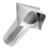 Lambro® 4-In. 26-Gauge Aluminum Wall Exhaust Hood Dryer Vent with Damper and 11-In. Pipe, 344 in Silver - 4 of 4