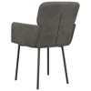 vidaXL Dining Chairs, 2 Pcs, Dark Gray Velvet - 4 of 4