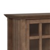 60" Wood TV Media Stand with Cord Management, Tempered Glass Doors and Bottom Drawers for Living Room and Bedroom - 2 of 4