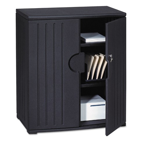 Iceberg Officeworks Resin Storage Cabinet 36w X 22d X 46h Black Target