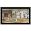 AZL1 Life Concept Wall Art The Old Stone Barn Printed Framed Print Ready To Hang Canvas for Living Room Bedroom Farmhouse, Black, 40"*2"*20" - 2 of 4