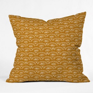 Joy Laforme Moroccan Fan Throw Pillow Yellow - Deny Designs - 1 of 4