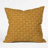 Joy Laforme Moroccan Fan Throw Pillow Yellow - Deny Designs