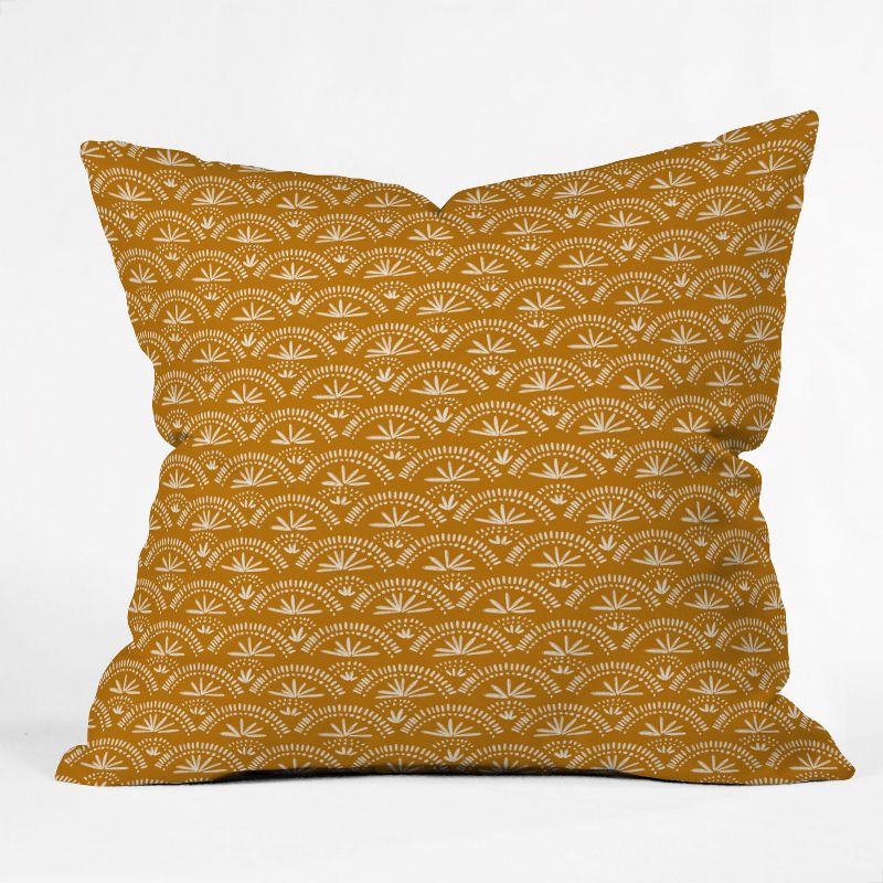 Joy Laforme Moroccan Fan Throw Pillow Yellow - Deny Designs, 1 of 6