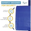 Moose Supply 5 Mil Waterproof Blue Poly Tarp Covers with Grommets - 4 of 4