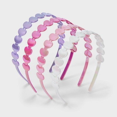 Girls' 4pk Plastic Heart Headband - Cat & Jack™️