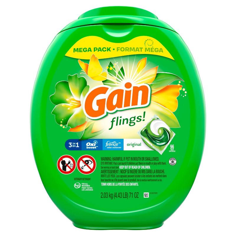 Gain flings! Laundry Detergent Pacs - Original, 4 of 12