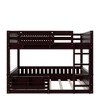 Bellemave Queen Bunk Bed with Ladder and Guardrails, Pegboard and bookshelf, Espresso - 4 of 4