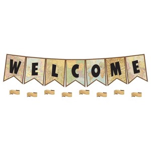 Teacher Created Resources Travel the Map Pennants Welcome Bulletin Board Set (TCR8568) - 1 of 1