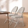 Folding Chairs, Outdoor & Indoor Event Portable Metal Folding Chairs with Cushion, Fabric Dining Chair Set with Padded Cushion - 4 of 4