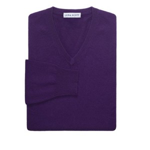Lona Scott Men's Pure Cashmere V-Neck Sweater - 1 of 4