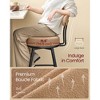 Set of 2 Modern Swivel Bar Stools with Boucle Fabric, 360° Rotation and Wide Seat, 25.4" Counter Height Stools with Backrest - 4 of 4