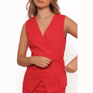 Petal and Pup Vanni Wrap Front Linen Top - 1 of 4