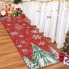 Coolmee Christmas Tree Snowflake Non Slip Kitchen Rugs ,  Forest Washable Kitchen Runner Rug Sets for Winter New Year Xmas Party Green - 2 of 4