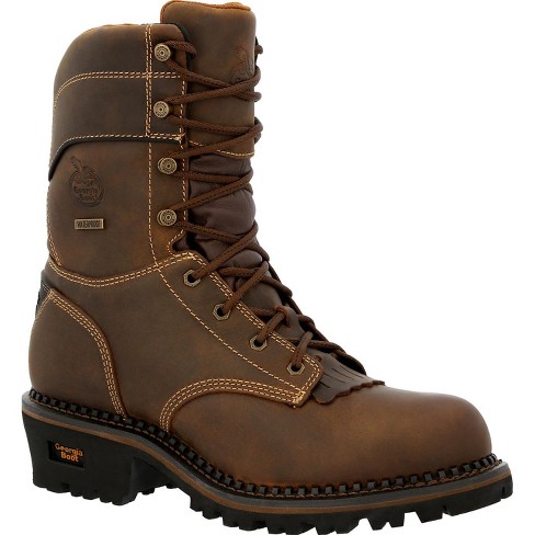 Men's Brown Georgia Boot Amp Lt Logger Composite Toe Insulated ...