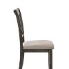 Simple Relax Set of 2 Upholstered Side Chairs in Weathered Gray - 4 of 4