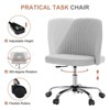 MAYEERTY Modern Fabric Armless Adjustable Swivel Office Desk Chairs with Wheels - 4 of 4