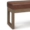 CAVINAS Rustic Soft Cushion Small Footstool Ottoman Bench with U-Shaped Legs,Upholstered Shoe-Changing Bench for Bedroom,Entryway - 4 of 4