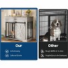 Coucheta Dog Crate Furniture, 37.8" Large Dog Kennel Indoor, Wooden Kennel Table with Sliding Barn Door and Storage Drawer, Indoor Dog House - 3 of 4
