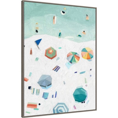 Beach Vista II Framed Canvas Wall Art Print with Polystyrene Frame