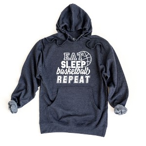 Simply Sage Market Women's Graphic Hoodie Eat Basketball Sleep Repeat With Ball - 1 of 2