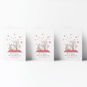 Valentine's Day Friendship Greeting Card Pack Sets, 'Bunnies We Love You' (3 ct) by Ramus & Co - 1 of 4