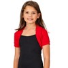 Girls Open Front short Sleeve Cropped Bolero Shrug - 2 of 4