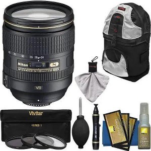 Nikon AF-S NIKKOR 24-120mm f/4G ED VR Lens with Sling Backpack |3 UV/CPL/ND8 Filters Kit - 1 of 4