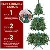 Artificial 6ft Green RGB-lit Christmas Tree with 751PVC Mixed Branch Tips,Hinged Premium & Foldable Base - 3 of 4
