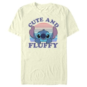 Men's Lilo & Stitch Cute and Fluffy T-Shirt - 1 of 4