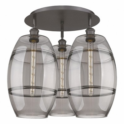 Vaz - 3 Light Flush Mount In Industrial Style-19.5 Inches Tall and 21.75 Inches Wide