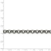 Black Bow Jewelry Men's 6mm Stainless Steel Polished Rolo Chain Necklace - 2 of 4