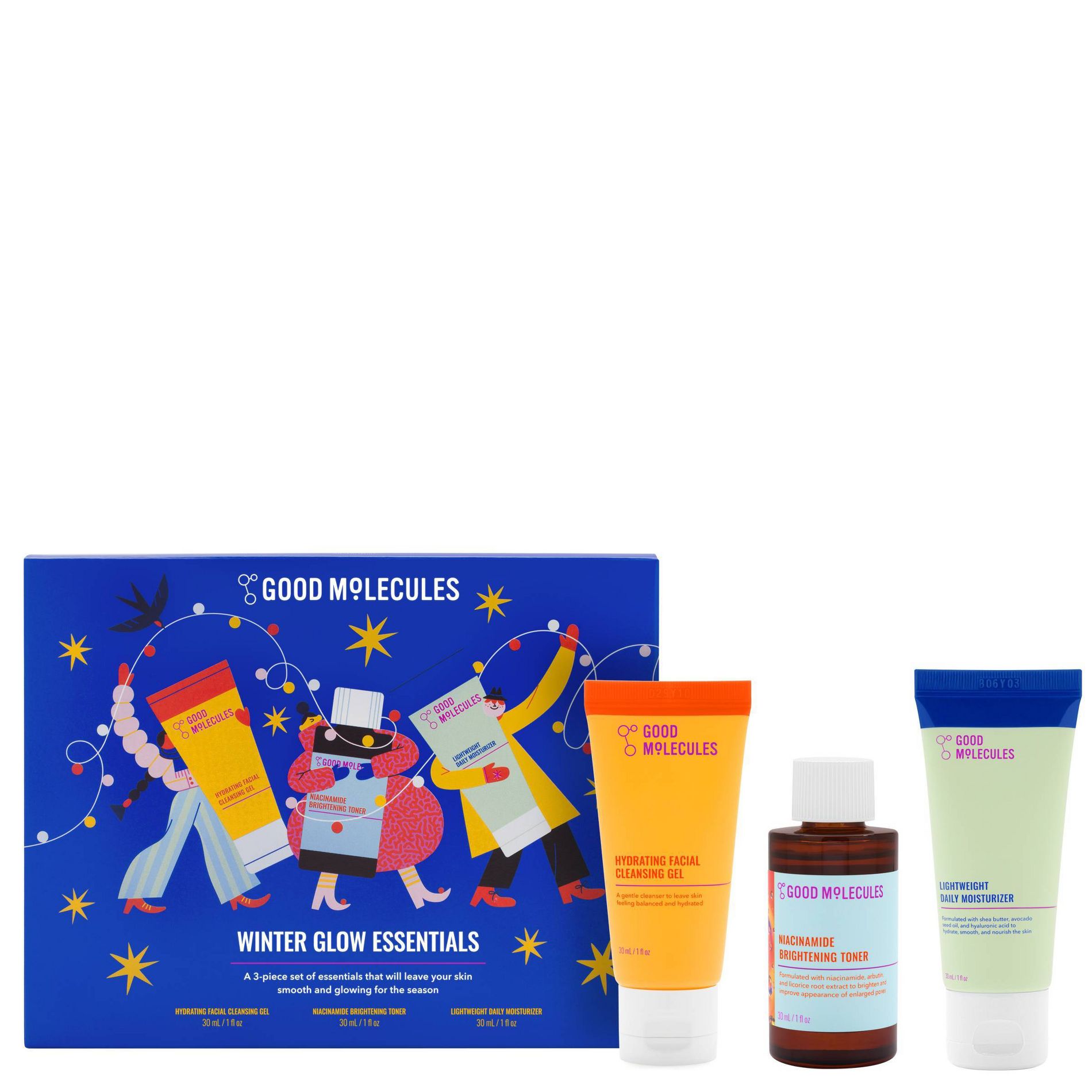 Good Molecules Winter Glow Skincare Essentials Gift Set - 3pc
