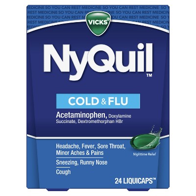 Vicks NyQuil Cold &#38; Flu Medicine LiquiCaps - 24ct