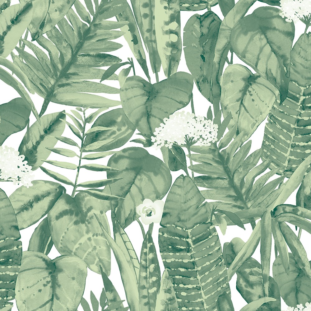 Photos - Wallpaper Tempaper & Co.® Tropical Removable Peel and Stick , Jungle Green