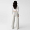 Cherie Code Women's Wide-Leg Sweatpants - High Waist, Cotton Blend, Casual Lounge Pants with Stretch Waistband - 3 of 3